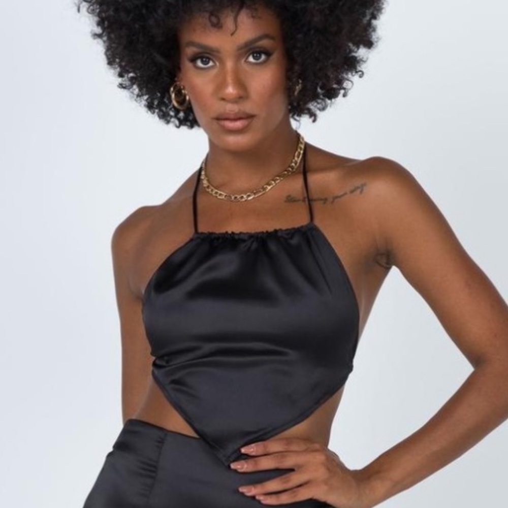 princess polly misty black scarf top